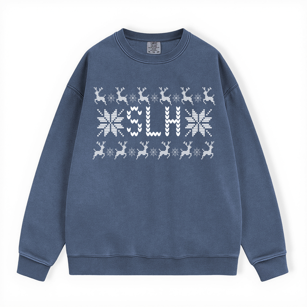 SLH  UGLY SWEATER COMFORT COLORS CREWNECK