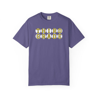 THIRD GRADE YELLOW PLAYER LETTERS T-SHIRT