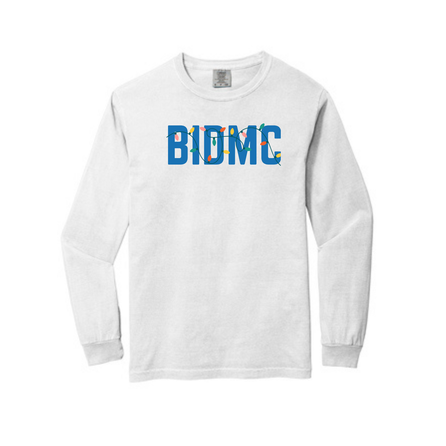 BIDMC HOLIDAY LIGHTS LONG SLEEVE - WHITE