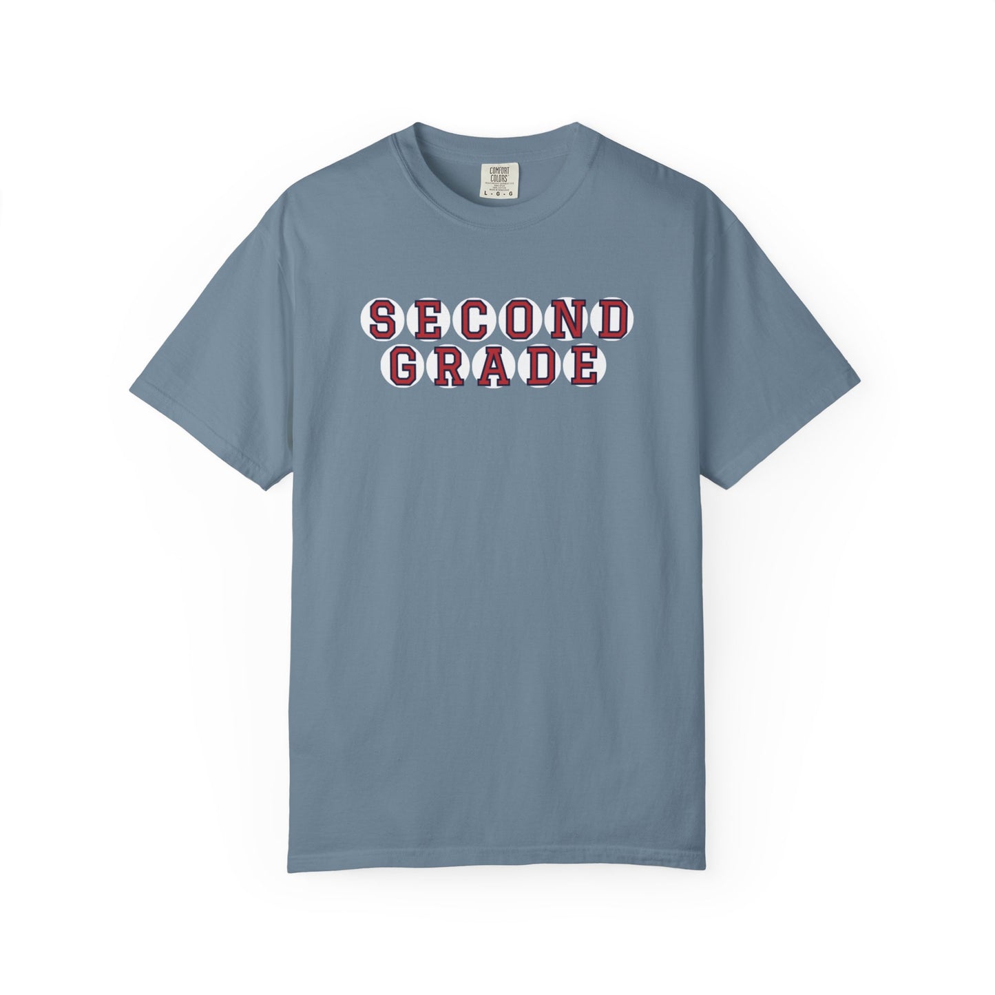 SECOND GRADE RED PLAYER LETTERS T-SHIRT