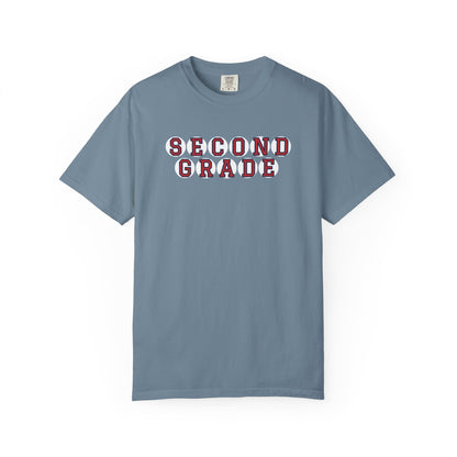 SECOND GRADE RED PLAYER LETTERS T-SHIRT