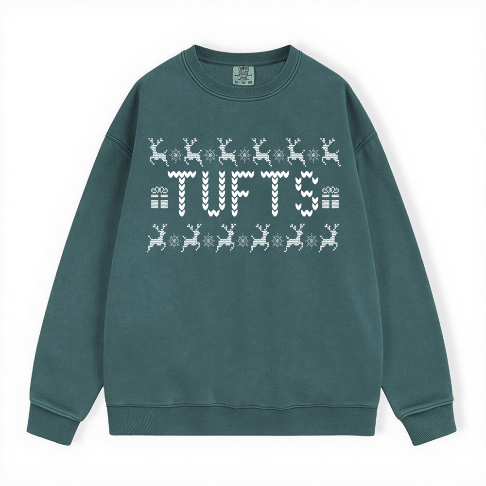 TUFTS UGLY SWEATER COMFORT COLORS CREWNECK