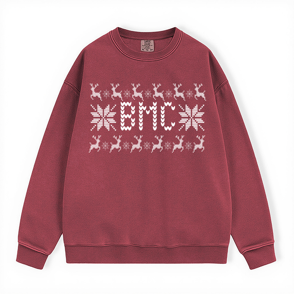 BMC UGLY SWEATER COMFORT COLORS CREWNECK