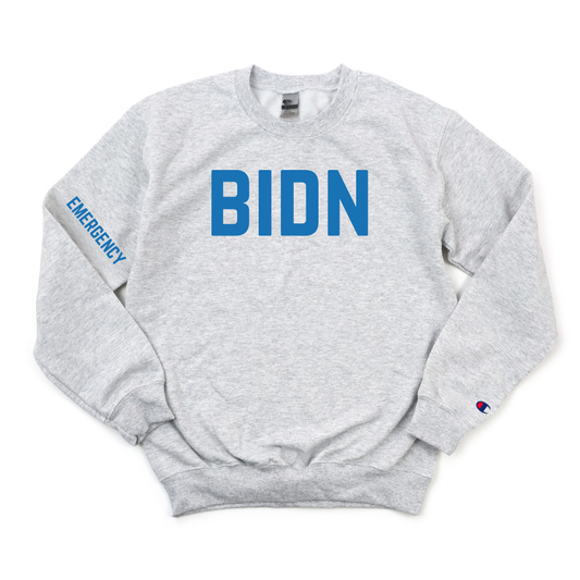 ROYAL BLUE BIDN - EMERGENCY CHAMPION CREWNECK