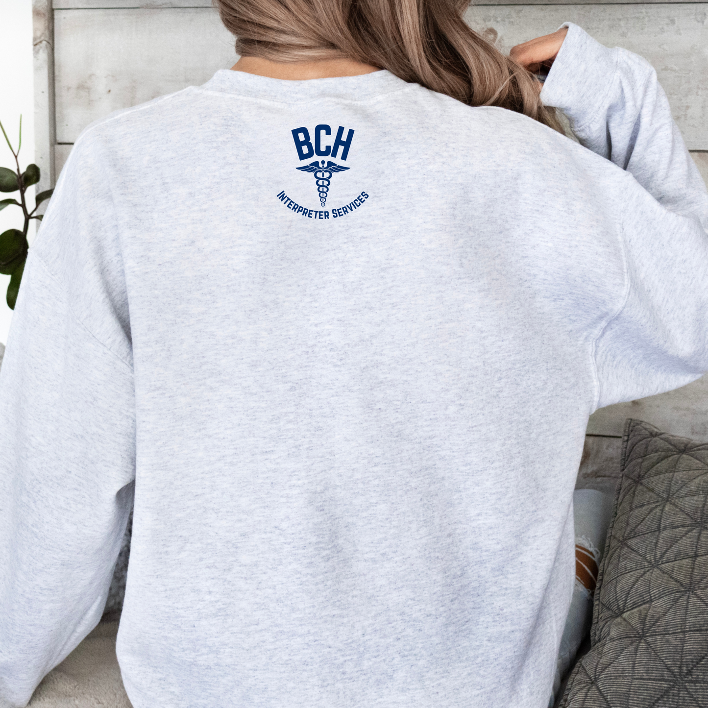 NAVY BCH ASL CREWNECK