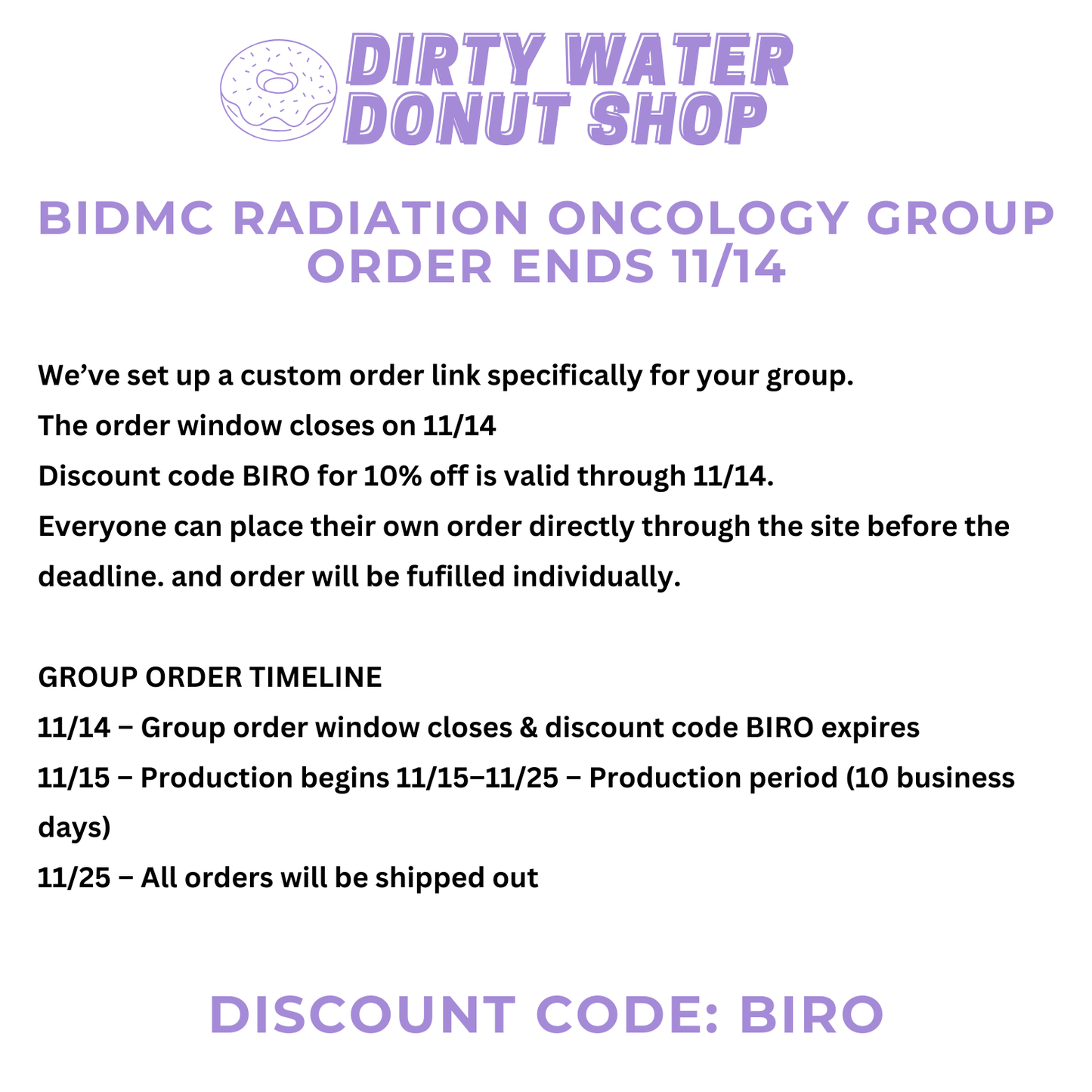 LILAC BIDMC RADIATION ONCOLOGY CHAMPION CREWNECK