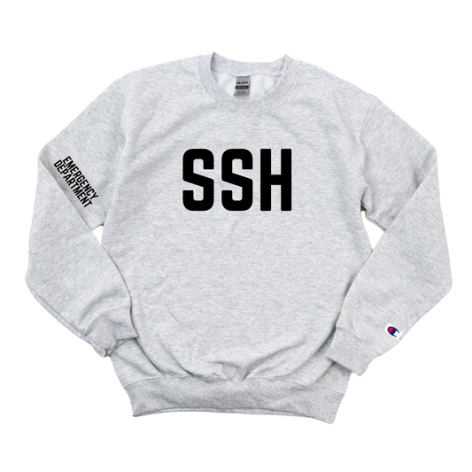 BLACK SSH EMERGENCY DEPARTMENT - CHAMPION CREWNECK