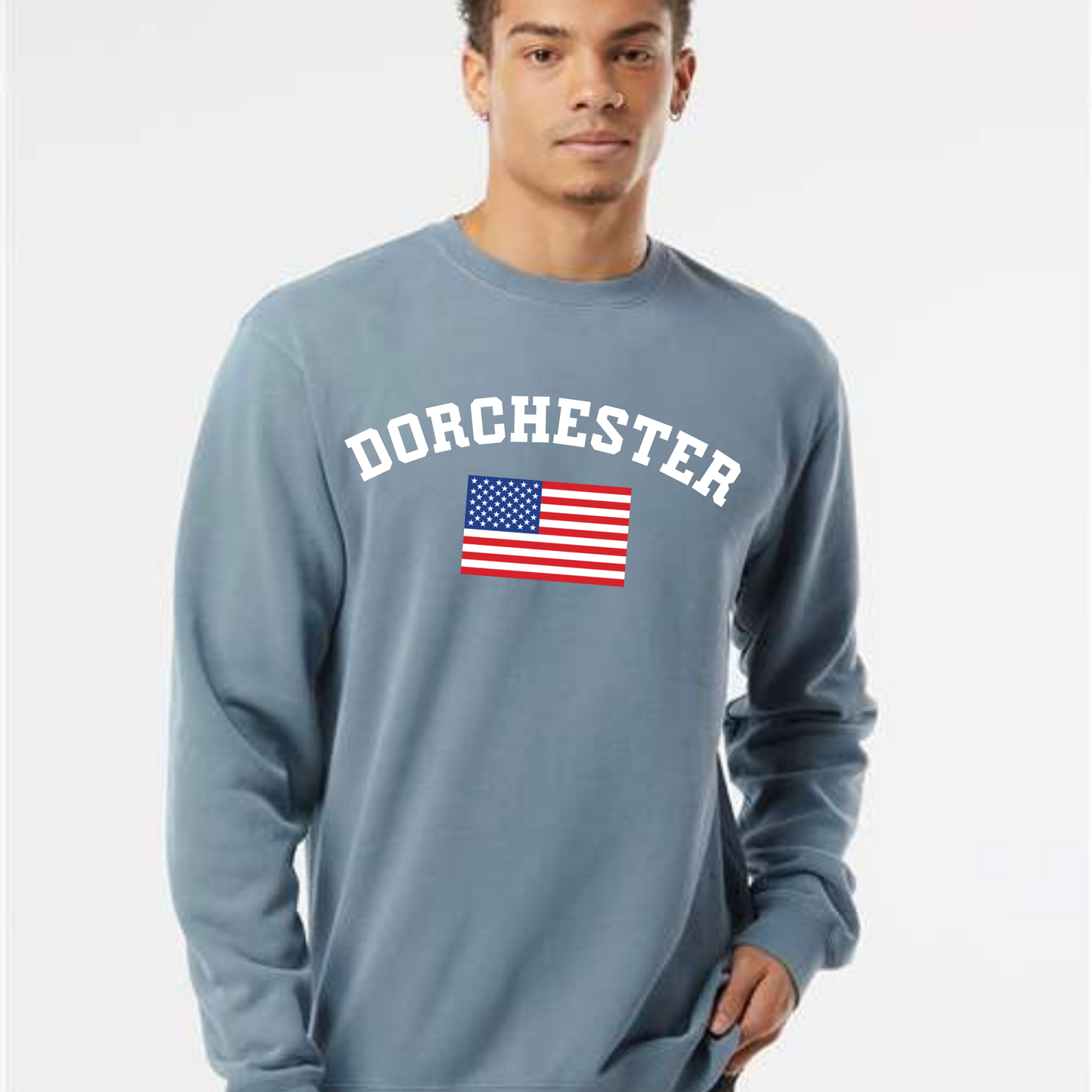 BLUE JEAN DORCHESTER CREWNECK CLEARANCE