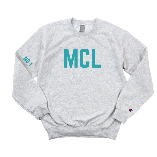 TEAL MCL NB 1 CHAMPION CREWNECK