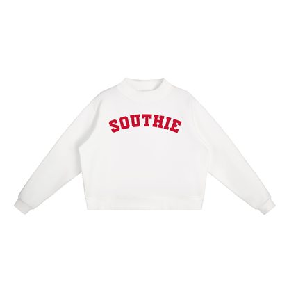 SOUTHIE RED BLOCK LETTER MOCK NECK