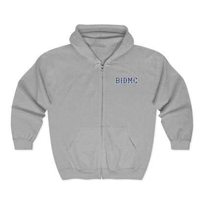 BIDMC NAVY SOX LETTERS HEAVY BLEND FULL ZIP HOODIE
