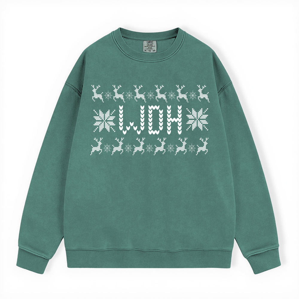 WDH UGLY SWEATER COMFORT COLORS CREWNECK