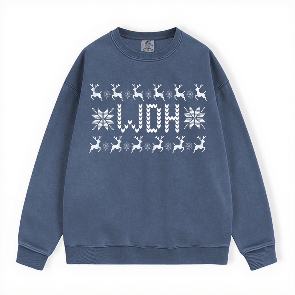 WDH UGLY SWEATER COMFORT COLORS CREWNECK
