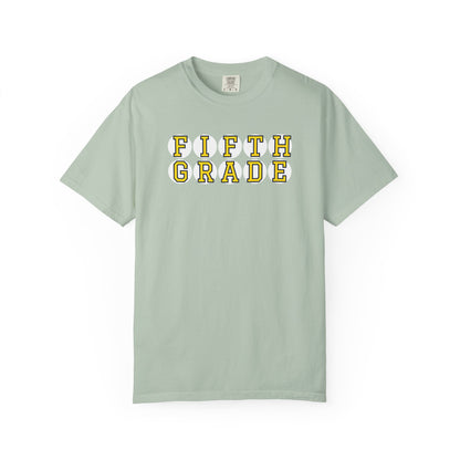 FIFTH GRADE YELLOW PLAYER LETTERS T-SHIRT