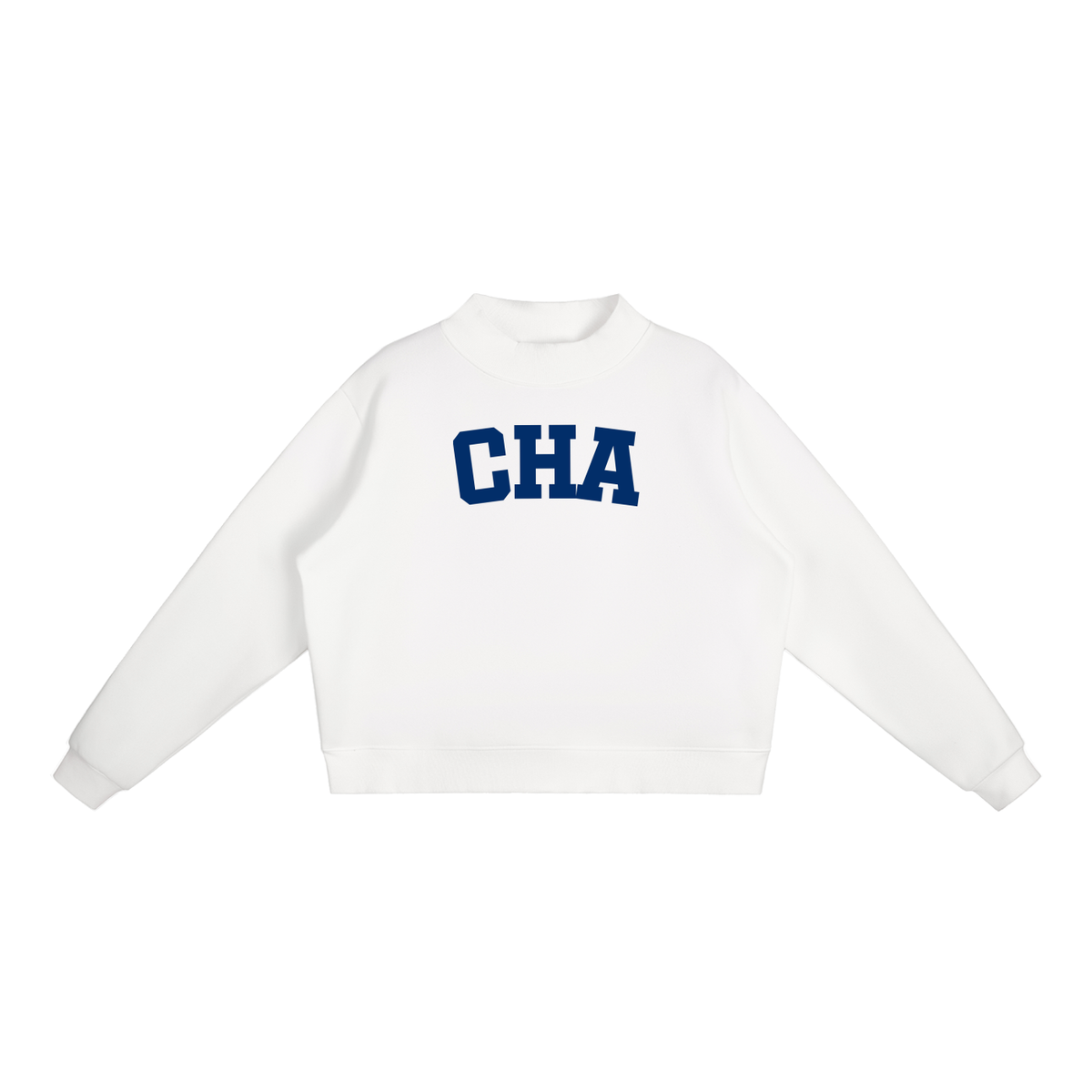 CHA BLOCK LETTER MOCK NECK