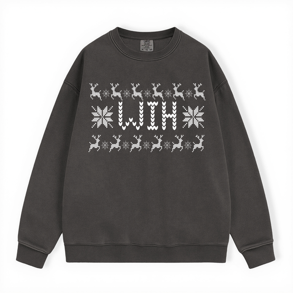 WIH UGLY SWEATER COMFORT COLORS CREWNECK