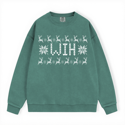 WIH UGLY SWEATER COMFORT COLORS CREWNECK