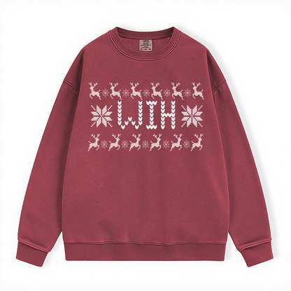 WIH UGLY SWEATER COMFORT COLORS CREWNECK
