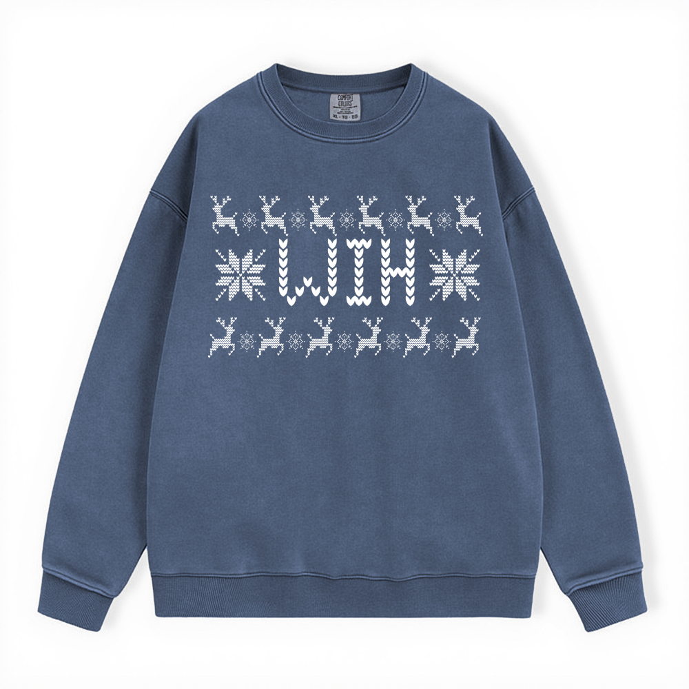 WIH UGLY SWEATER COMFORT COLORS CREWNECK