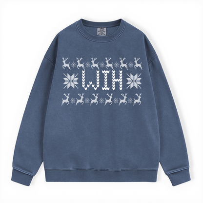 WIH UGLY SWEATER COMFORT COLORS CREWNECK