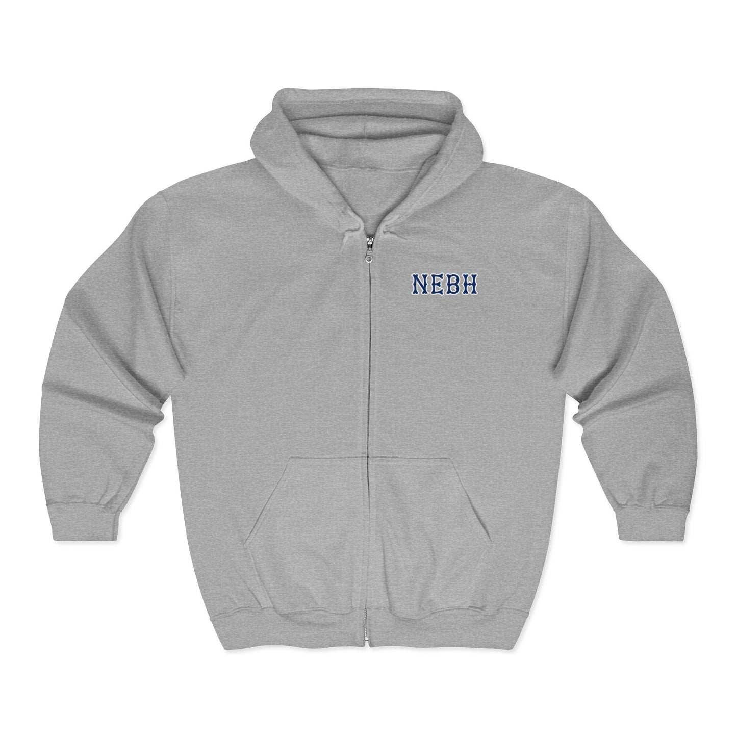 NEBH NAVY SOX LETTERS HEAVY BLEND FULL ZIP HOODIE