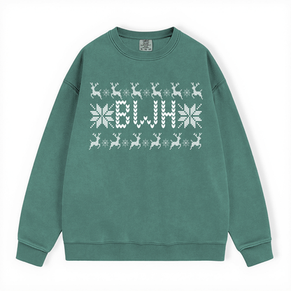 BWH HOLIDAY LIGHTS HEAVY BLEND CREWNECK
