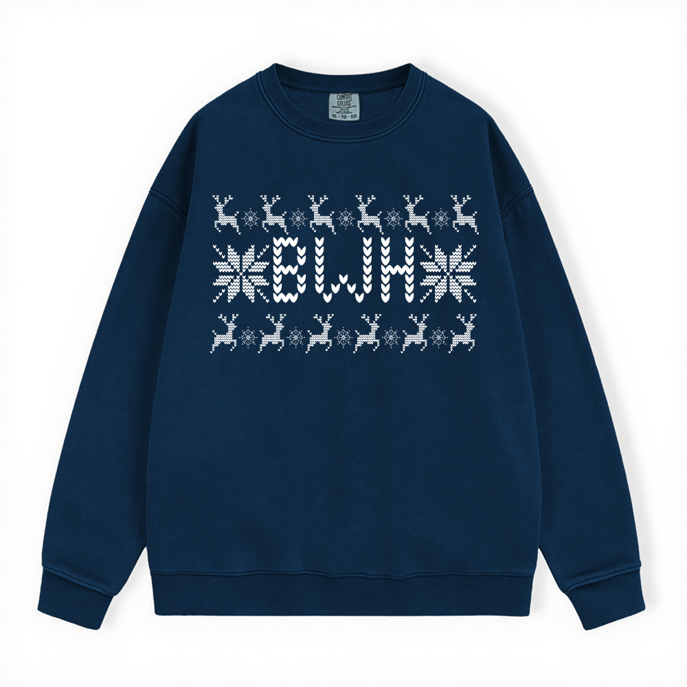 BWH HOLIDAY LIGHTS HEAVY BLEND CREWNECK