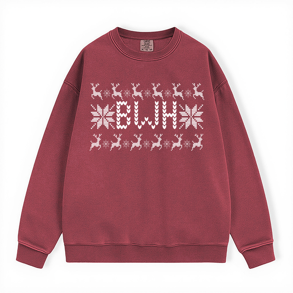BWH HOLIDAY LIGHTS HEAVY BLEND CREWNECK