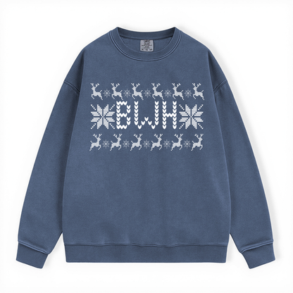 BWH HOLIDAY LIGHTS HEAVY BLEND CREWNECK