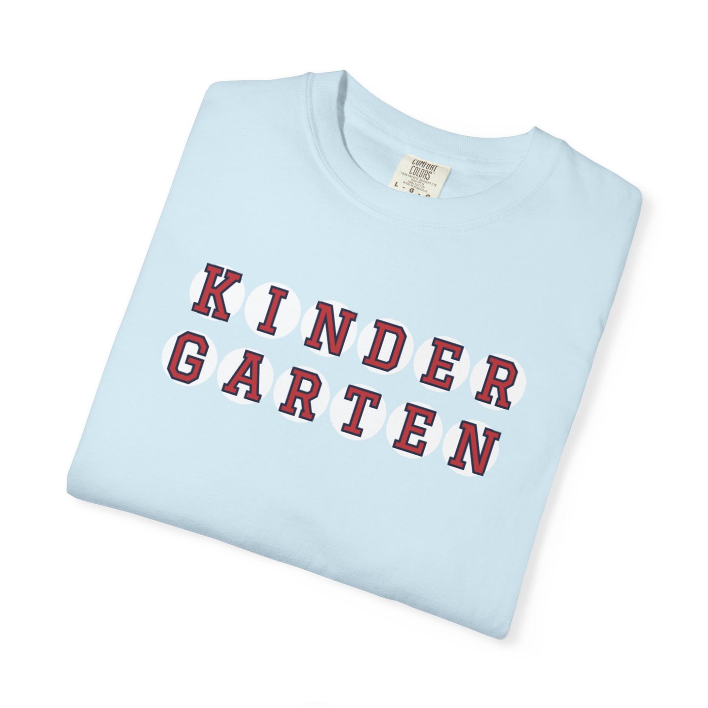 KINDERGARTEN RED PLAYER LETTERS T-SHIRT