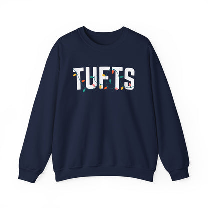 TUFTS HOLIDAY LIGHTS HEAVY BLEND CREWNECK