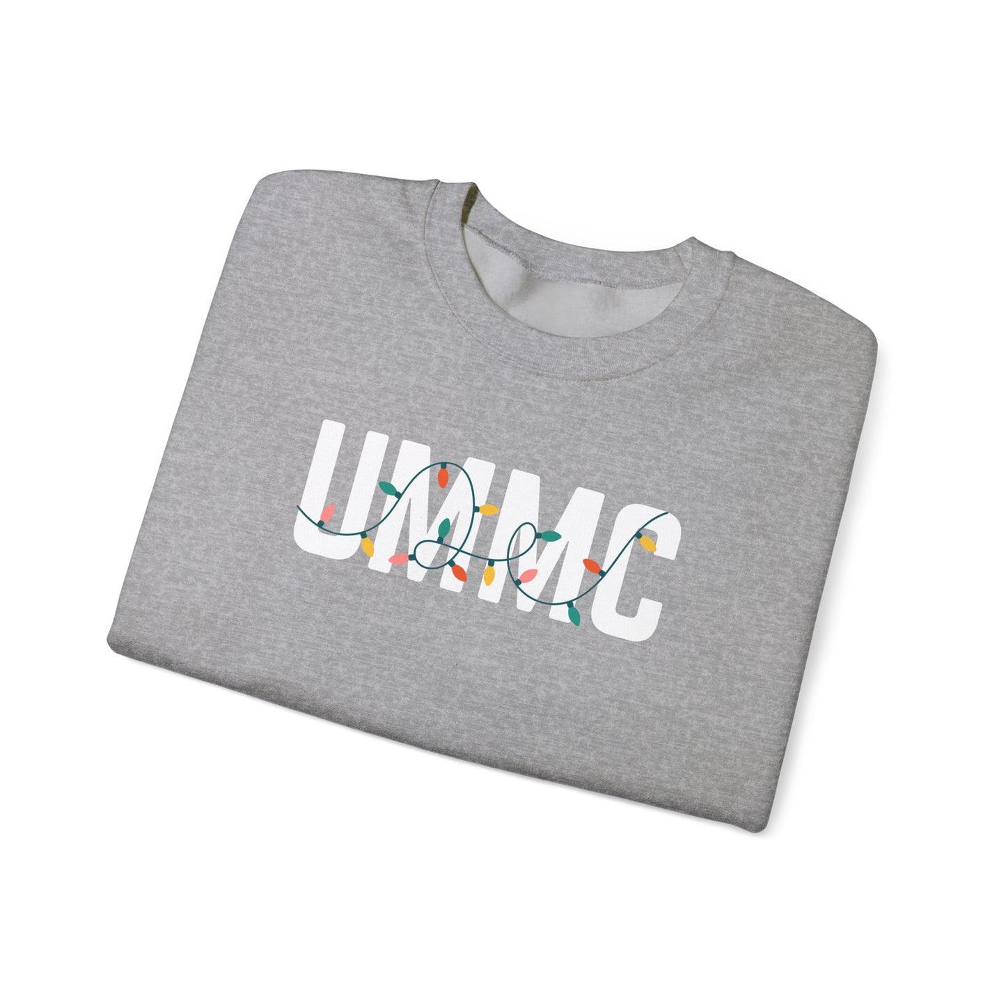 UMMC HOLIDAY LIGHTS HEAVY BLEND CREWNECK