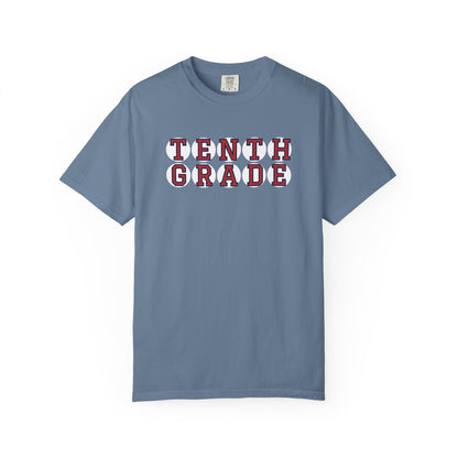 TENTH GRADE RED PLAYER LETTERS T-SHIRT