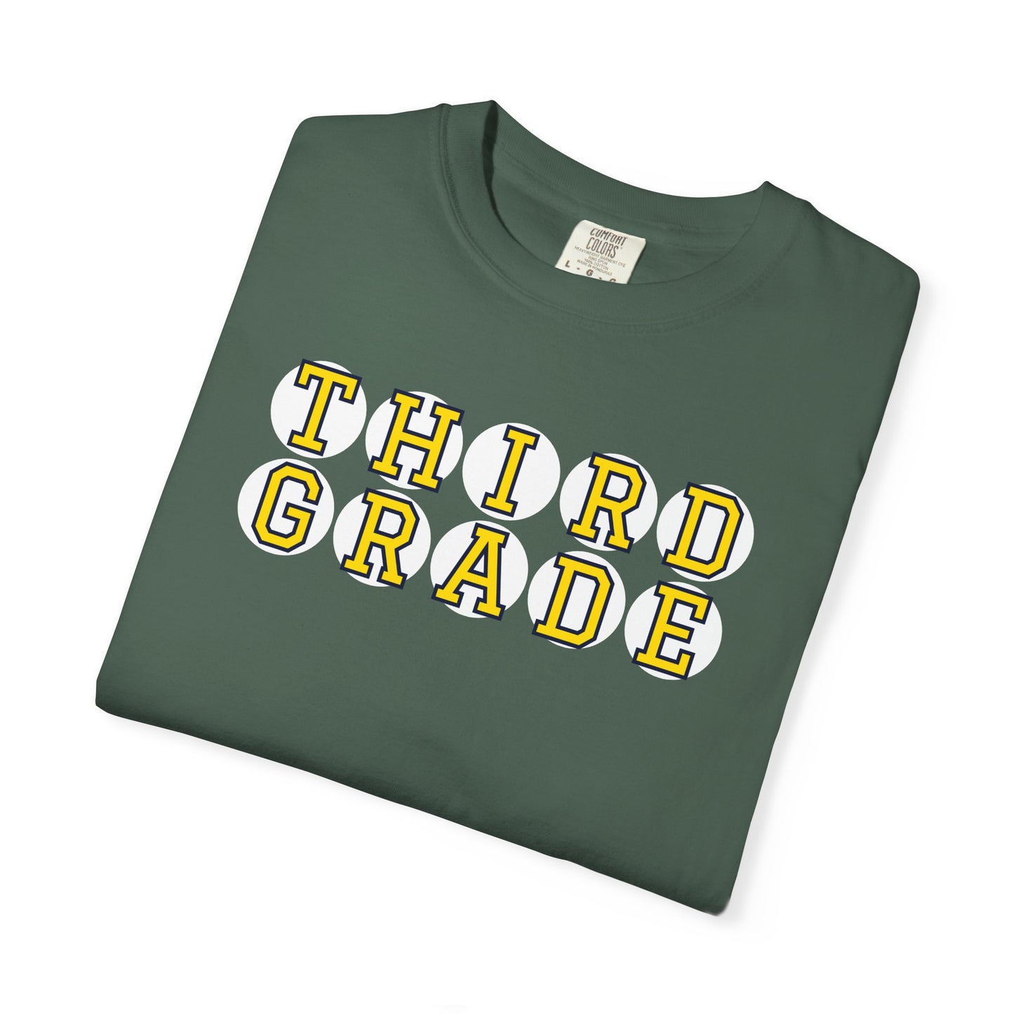 THIRD GRADE YELLOW PLAYER LETTERS T-SHIRT
