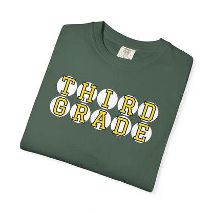 THIRD GRADE YELLOW PLAYER LETTERS T-SHIRT