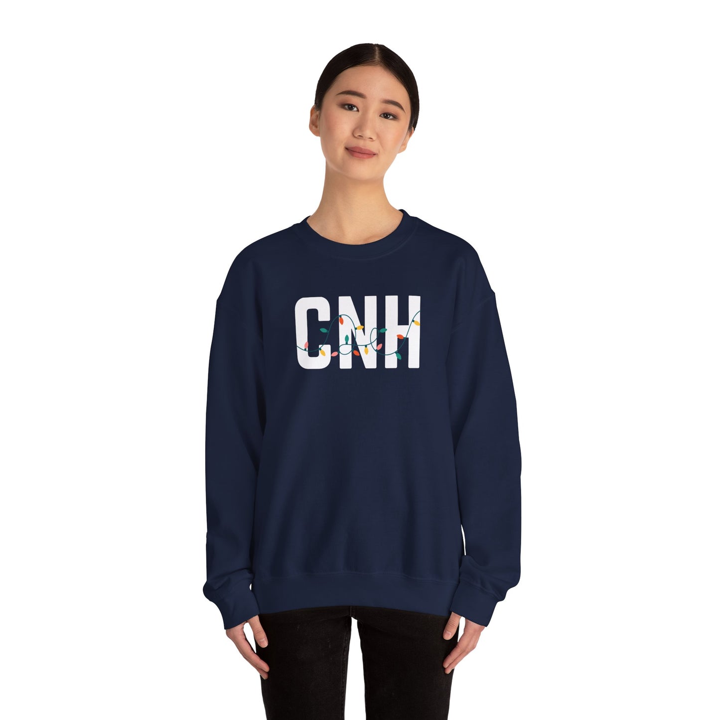 CNH HOLIDAY LIGHTS HEAVY BLEND CREWNECK