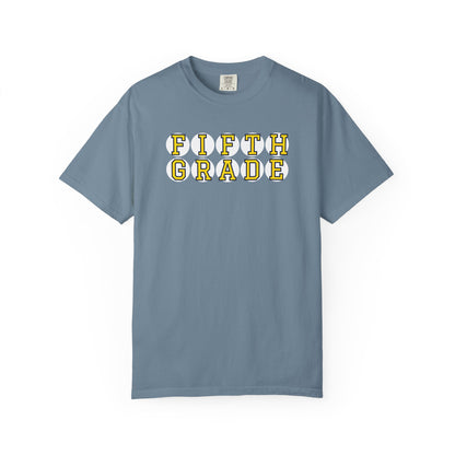 FIFTH GRADE YELLOW PLAYER LETTERS T-SHIRT