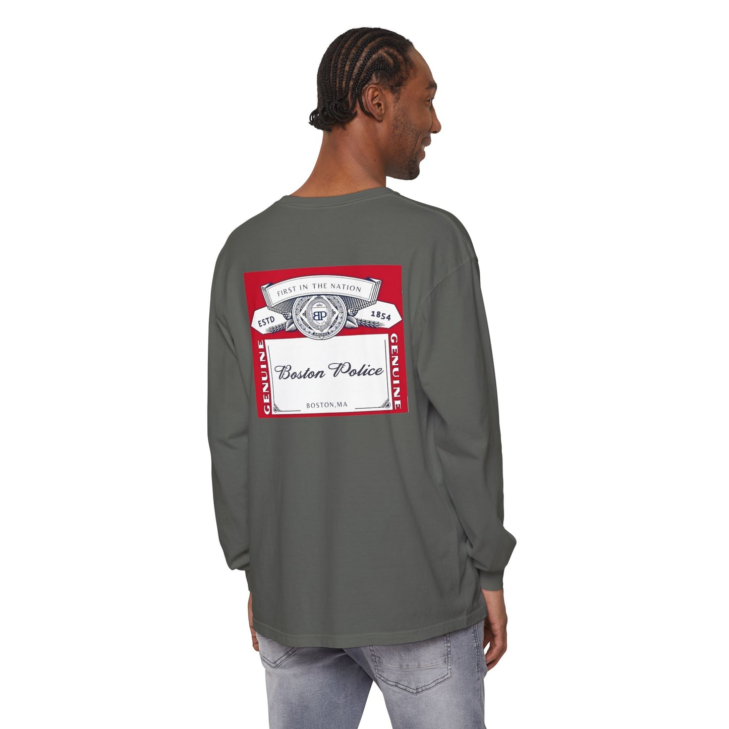 BOSTON POLICE CROWN LABEL LONG SLEEVE