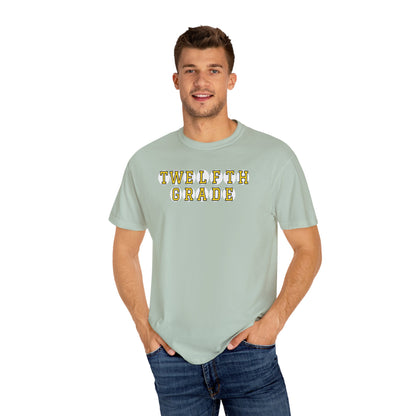 TWELFTH GRADE YELLOW PLAYER LETTERS T-SHIRT