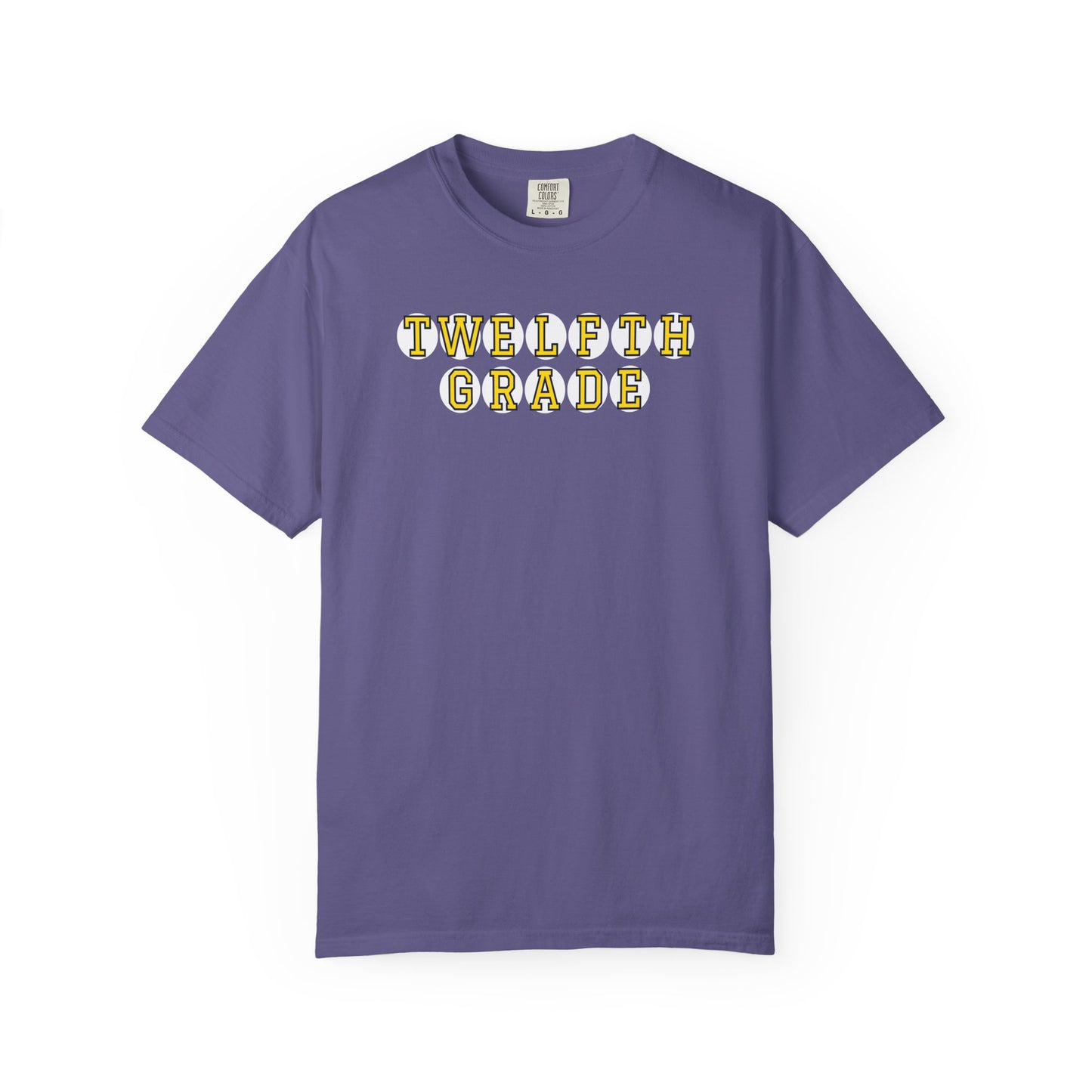 TWELFTH GRADE YELLOW PLAYER LETTERS T-SHIRT