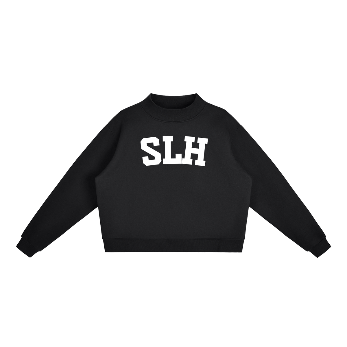 SLH BLOCK LETTER BLACK MOCK NECK