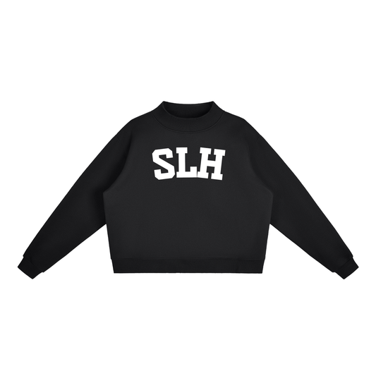 SLH BLOCK LETTER BLACK MOCK NECK