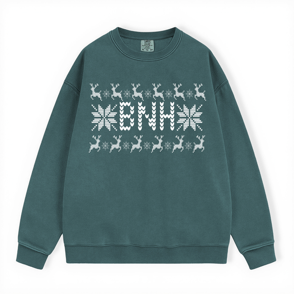 BNH UGLY SWEATER COMFORT COLORS CREWNECK