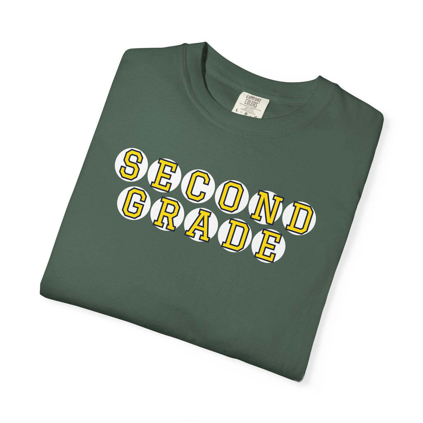 SECOND GRADE. YELLOW PLAYER LETTERS T-SHIRT