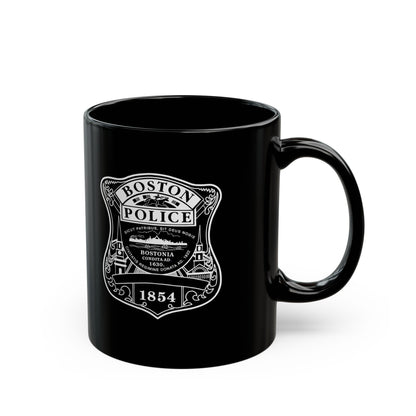 Black Boston Police Badge Mug