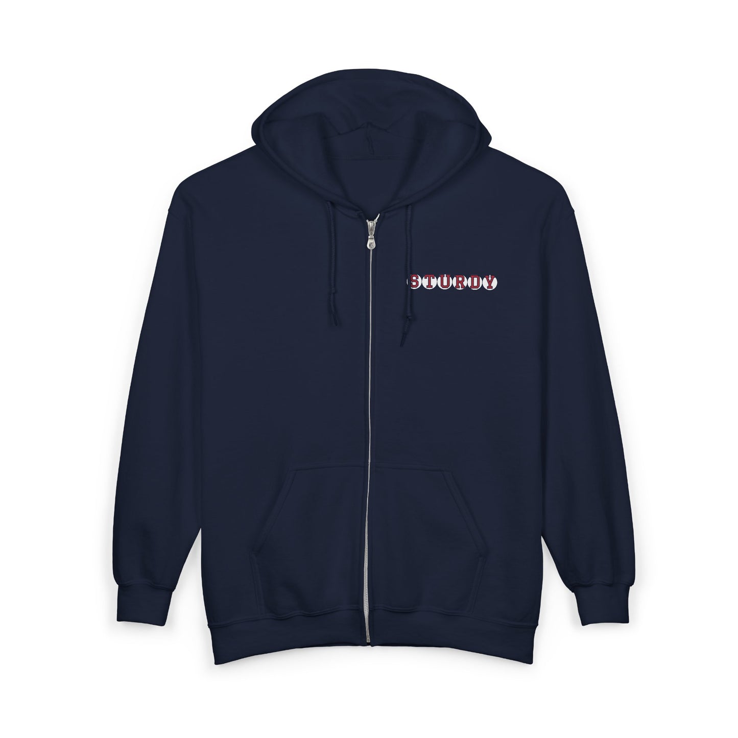 STURDY RETIRED SOX LETTERS HEAVY BLEND FULL ZIP HOODIE