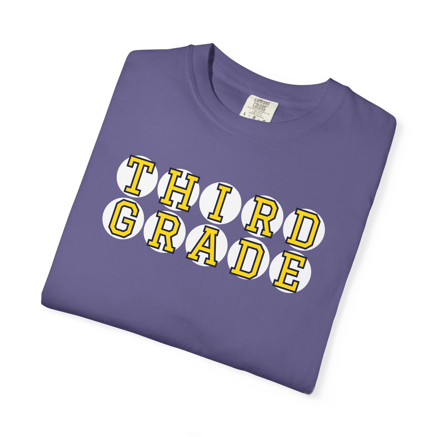 THIRD GRADE YELLOW PLAYER LETTERS T-SHIRT