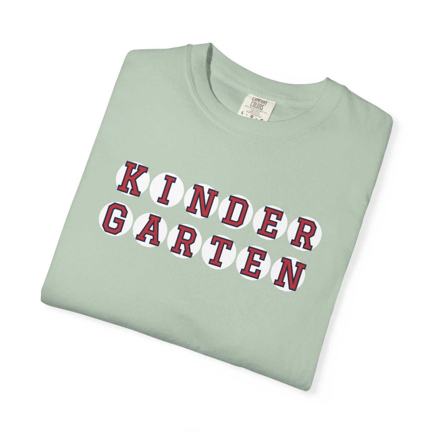 KINDERGARTEN RED PLAYER LETTERS T-SHIRT