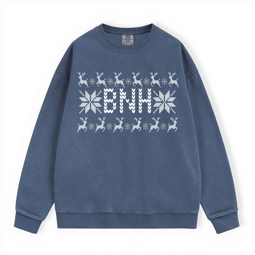 BNH UGLY SWEATER COMFORT COLORS CREWNECK