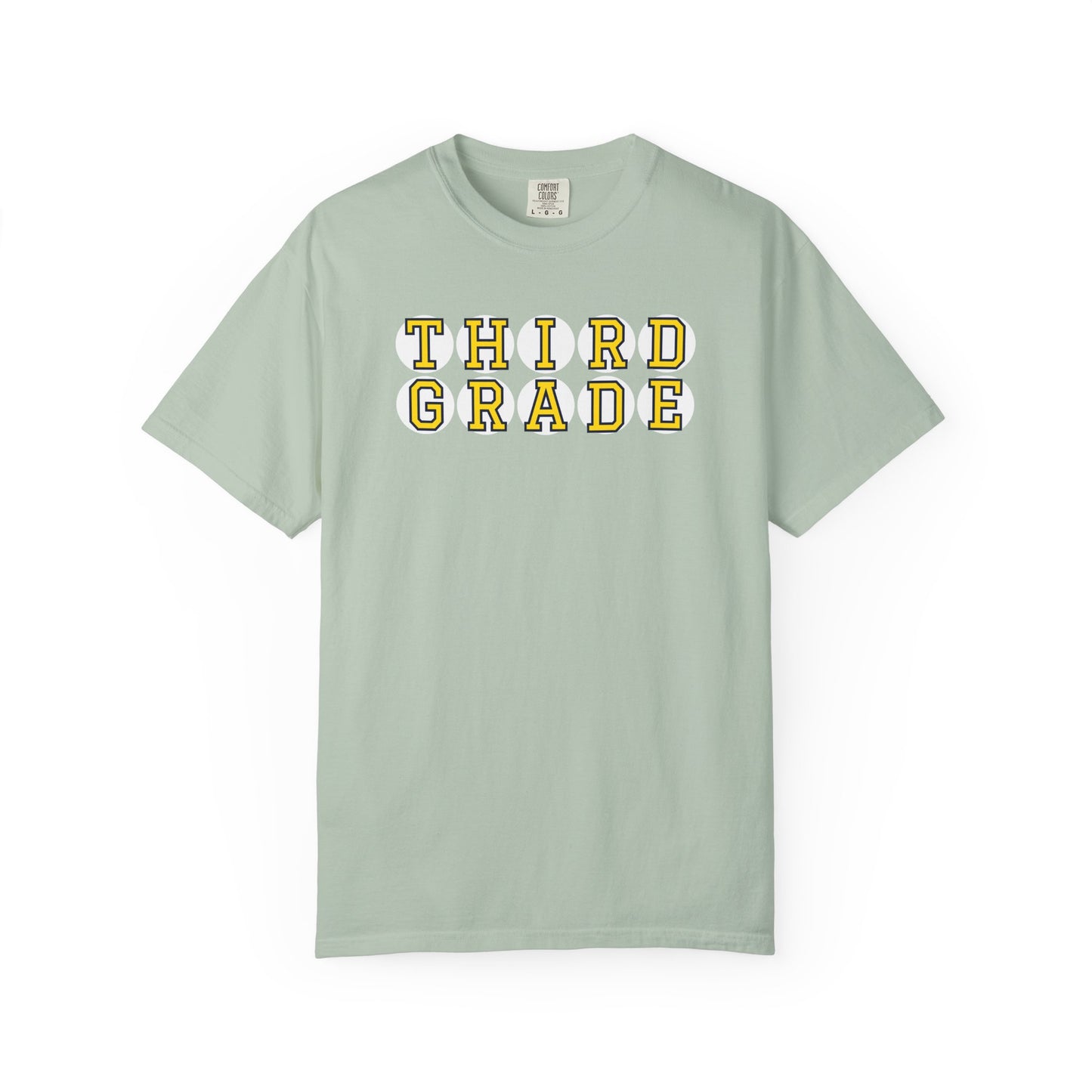 THIRD GRADE YELLOW PLAYER LETTERS T-SHIRT